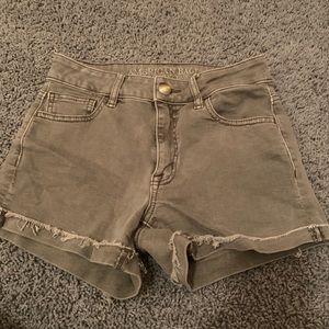 American eagle green high rise shorts
